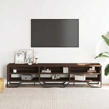 Meuble TV vidaXL, aspect chêne brun, 180 x 34 x 41 cm, matériau à base de bois - Tabac - Voir 2