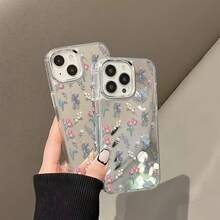 Bonita funda con diseño floral primaveral. Compatible con iPhone 16, 15, 14 Pro Max, 13, 12, 11, XR y XS Plus. Fabricada en silicona TPU, ofrece protección contra golpes y caídas, además de una excelente sensación al tacto. Es el regalo perfecto para familiares, amigos y seres queridos. - Plateado - Ver 2