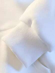 Sudadera con capucha y estampado de letras para hombre, otoño/invierno, color blanco, holgada, informal, lavable a máquina, con temática musical, tejido cómodo, estilo urbano, ideal para regalar. - Blanco - Ver 3