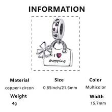 镀银饰品适合女性 DIY 吊坠、手链和项链，是情人节、母亲节的理想礼物 - 銀色 - 查看 11