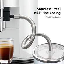Milk Pipe Milk Tube Compatible With Jura Coffee Machine Maker Connect Milk Container Cooler Coffee Milk Casing Hose With Adapter - Silver - View 3
