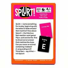 Splurt! Think Fast Say It First, Interactive Card Game, Suitable Party, Family And Playing With Friends And Family, Game!Cards Games,Adult Party Games,Friends Games,Gifts Friends,Adult Games ,Family - 卡牌遊戲 - 查看 4