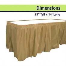 Party Dimensions - Falda de plástico para mesa, una unidad, 8.83 m x 4.26 m, , 1(Dorado) - Multicolor - Ver 4