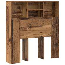 vidaXL Testiera Armadio in legno di recupero 100 x 19 x 103,5 cm Materiale a base di legno - Castano - Visualizzare 3