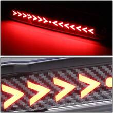 ASDDNA MOTORING 3BL-GMC07-3D-LED-BK- - Luz de freno 3D LED de tercera cola [compatible con 07-13 Sierra/ 1500 2500 3500] - Negro/humo+Línea a rayas - Ver 3