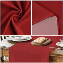 Artoid Mode Camino de mesa color marrón claro, decoración de cocina y comedor para temporada de otoño, lavable, para decoración de fiesta en el hogar, 13x72 pulgadas(13" x 48", Table Runner Rojo) - Multicolor - Ver 5