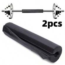 2 piezas Almohadilla para barra de entrenamiento y sentadillas - Soporte acolchado para el cuello y los hombros para barras de pesas estándar - Negro - Ver 12