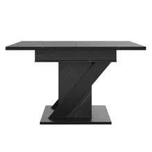 Table à manger télescopique (110-140*80cm), table à manger extensible, table à manger minimaliste moderne, table de cuisine gain de place, pour la cuisine et le salon, table à manger aspect marbre noir - Noir - Voir 8