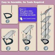 HLJ   Organizador de Zapatos Plegable de 5nivelesSimple Apilable Aapato Rack Zapatero de Esquina Estrecha Combinación Libre para Ahorrar Espacio para Pasillo Entrada Dormitorio ect. Negro-2 - Negro2 - Ver 2
