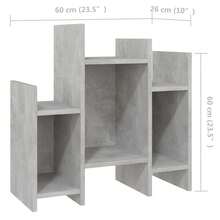 vidaXL Regalschrank Betongrau 60x26x60 cm Holzwerkstoff - Grau - Übersicht 7