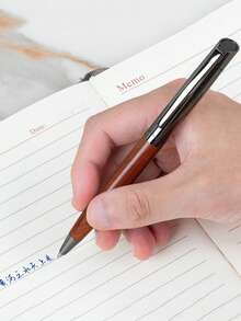 1pc Premium Minimalist Ballpoint Pen - Smooth Writing/Luxury Business Gift Pen/Ideal Signature Pen For Male & Female Calligraphy Enthusiasts/0.5mm Smooth Business Pen With Refillable Cartridge - Multicolor - View 5