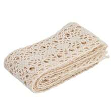 zxr Cinta de Encaje de Ganchillo 10 Yardas de Encaje de Ganchillo Encaje de Costura de Algodón Cinta de Encaje Beige para Manualidades Envoltura de Paquetes de Regalo Decoración de Boda Nupcial125 - Beigeocrema - Ver 7