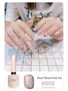 MISS SHAKA 10毫升秋冬美甲白色蓝色粉色螺纹凝胶指甲油流行美白贝壳珍珠极光光疗指甲油美甲艺术美甲用品圣诞美甲 - 彩色 - 查看 21