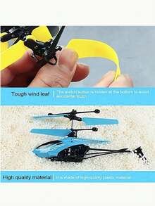 1 Set Children's Induction Flying Helicopter Toy, Rechargeable & Crash-Resistant, Suitable For Kids' Birthday Gift (Some Accessories' Style And Color Are Random), Remote Control Style Is Random - Multicolor - View 4