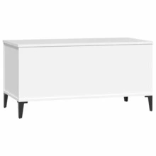 Table basse vidaXL blanche 90 x 44,5 x 45 cm, matériau à base de bois - Blanc - Voir 7