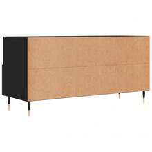 Larryhot Mueble de TV madera de ingeniería negro 102x36x50 cm, Robusto y duradero, fácil de montar, una opción ideal para la decoración del hogar - Negro - Ver 7