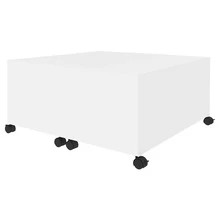 Table basse vidaXL blanche 75x75x38 cm, matériau à base de bois - Blanc - Voir 4