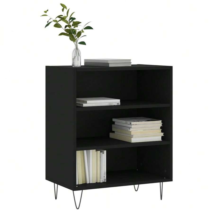 Buffet vidaXL Noir 57x35x70 cm Matériau à base de bois - Noir - Voir 1