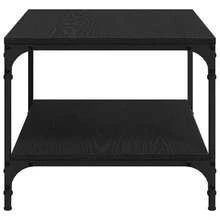 Table basse vidaXL aspect chêne noir 81 x 50 x 40 cm Matériau à base de bois - Noir - Voir 6