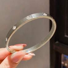 1/4件套奢华优雅18K镀金四叶草水钻手镯套装，适合女士日常佩戴、叠戴、作为圣诞礼物，防水防褪色珠宝手镯 - 手鐲 - 查看 4