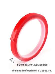 1 Cuộn băng keo acrylic hai mặt trong suốt, không mối nối, chống thấm nước và chịu nhiệt, thích hợp dùng làm quà tặng, bao bì hộp quà, phụ kiện trang trí đám cưới, phụ kiện trang trí hàng ngày. - Trong sáng - Xem 8