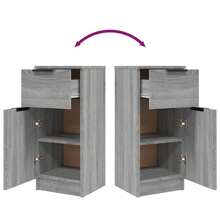 Credenza vidaXL Grigio Sonoma 30x30x70 cm Materiale a base di legno - Grigio - Visualizzare 9