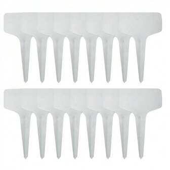 White PVC Plastic Plant Labels, T-Type Markers, Nursery Garden Labels, Seedling Tray Pot Planter Garden Decor