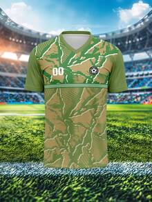 قميص رياضي مخصص، قطعة واحدة لفريق رياضي رجالي، قميص كرة قدم بياقة على شكل حرف V للتدريب، اسم وأرقام قابلة للتخصيص على الأمام والخلف، مناسب للرياضة المدرسية، زي الفريق، الاستخدام اليومي، الحفلات، مريح، مناسب للرياضات الترفيهية، التدريب، الربيع/الصيف/الخريف، عصري، بسيط، شخصي