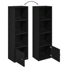 Bibliothèque vidaXL aspect chêne noir 31 x 24 x 102 cm, matériau à base de bois - Noir - Voir 8
