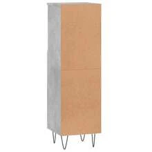 Armário de banheiro vidaXL cinza concreto 30x30x100 cm feito de madeira - Cinza - Ver 8