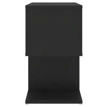 Comodini vidaXL, 2 pezzi, neri, 50x30x51,5 cm, in legno composito - nero - Visualizzare 6