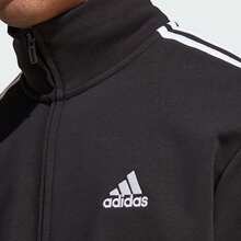 Adidas Chándal de punto para hombres, conjunto de ropa deportiva de 3 rayas que incluye sudadera con capucha y pantalón de chándal delgado - Negro - Ver 5