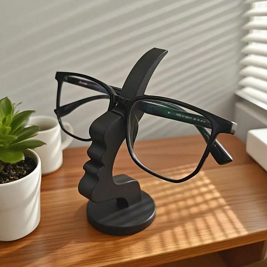 1-2pcs Modern Curved Eyeglass Holder Gold Design Durable Plastic Eyewear Display Stand Fashionable Organizer For Living Room Bedroom Office Home Decor Accessories Perfect Gift For Family Friends Stylish Eye Glasses Storage Solution - Multicolor - View 1