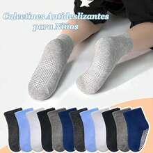 Paquete de 5/12 Calcetines para Bebé, Lindos Calcetines Antideslizantes para Niños con Agarre y Anticaída, Fabricados con Algodón Orgánico, Respirable, para Niños y Niñas - 1-3 Años-Multicolor - 1 - Ver 4