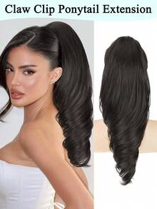 Claw Clip Ponytail Extension 18Inch Wavy Ponytail Extension Curly Fluffy Natural Soft Synthetic Ponytail Hairpiece For Women - Multicolor - View 16