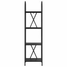 Mensola vidaXL effetto rovere nero 40 x 30 x 146 cm Materiale a base di legno - nero - Visualizzare 5