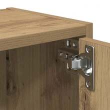 Libreria vidaXL in legno composito di rovere artigianale, 40x24x77 cm - Castano - Visualizzare 9