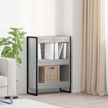 Estantería vidaXL Sonoma gris 80 x 30 x 155 cm, madera compuesta - Gris - Ver 2