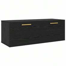 Armario de pared vidaXL, aspecto roble negro, 100 x 36,5 x 35 cm - Negro - Ver 3