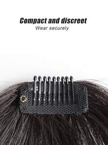 Chic Clip In Bangs For Women Wispy Natural Hairpiece Versatile Fake Bangs Curved Fringe Extension For Instant Volume - 棕黑色 - 查看 7
