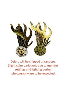 1pc Durable Alloy Antler Hat Clip For Hunting & Outdoor Adventures - Adjustable Deer Head Design With Golden Accents, Perfect Gift For Fathers And Hunters