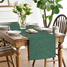 Artoid Mode Camino de mesa color marrón claro, decoración de cocina y comedor para temporada de otoño, lavable, para decoración de fiesta en el hogar, 13x72 pulgadas(13" x 120", Table Runner Verde bosque) - Multicolor - Ver 4