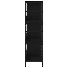 Libreria vidaXL nera, 78,5x33x117,5 cm, materiale a base di legno. - nero - Visualizzare 5