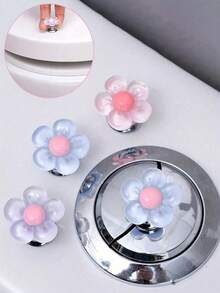 Bộ 1/4 tay cầm xả bồn cầu hình hoa hoạt hình, nút xả bồn cầu hình hoa, nút xả bồn cầu, dụng cụ nhấn nút xả bồn cầu, tay cầm tủ ngăn kéo hình hoa sáng tạo - Dễ nhấn, phụ kiện phòng tắm thời trang, cảm giác sang trọng, phù hợp với móng tay dài. - Nhiều màu - Xem 6
