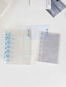 1个M5/A7/A6透明活页夹，3D贴纸书，剪贴簿，贴纸相册，透明内页，大容量便携式活页笔记本，日记本，计划本，剪贴簿，适合制作贴纸书 - 彩色 - 查看 17