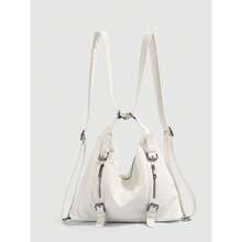 Zaino da donna elegante e versatile, borsa retrò in morbida pelle di grande capienza, borsa a tracolla/spalla/da trasporto, borsa da donna multifunzionale e leggera. - Bianco - Visualizzare 4