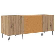 Mobile porta dischi vidaXL con ripiano, rovere artigianale, 121 x 38 x 48 cm - Castano - Visualizzare 7