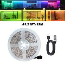 3535 RGB LED灯带 - App控制，USB供电，自带背胶，安装简便，适用于卧室、客厅、家庭影院、游戏室和节日派对装饰 - 多色光 - 查看 20