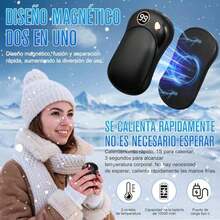 Paquete de 2 Calentadores de Manos Recargables, Calentadores de Manos portátiles de Carga rápida, Excelentes Regalos de Navidad para Actividades al Aire Libre, Caza, Golf y Camping - / - Ver 2