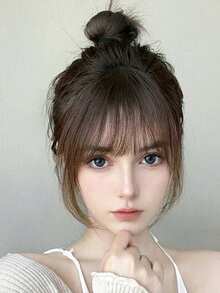 Elegant Fake Bangs For Women Clip In Bangs Natural Hairpiece Fringe Extension For Styling Versatility - Darkbrown - View 5